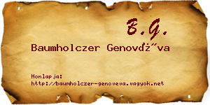 Baumholczer Genovéva névjegykártya